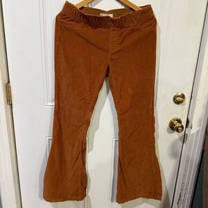 Free People Rich Brown Corduroy Trousers